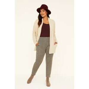 Cooper and Ella Womens Pants Size XL Houndstooth Pull On Tapered Leg